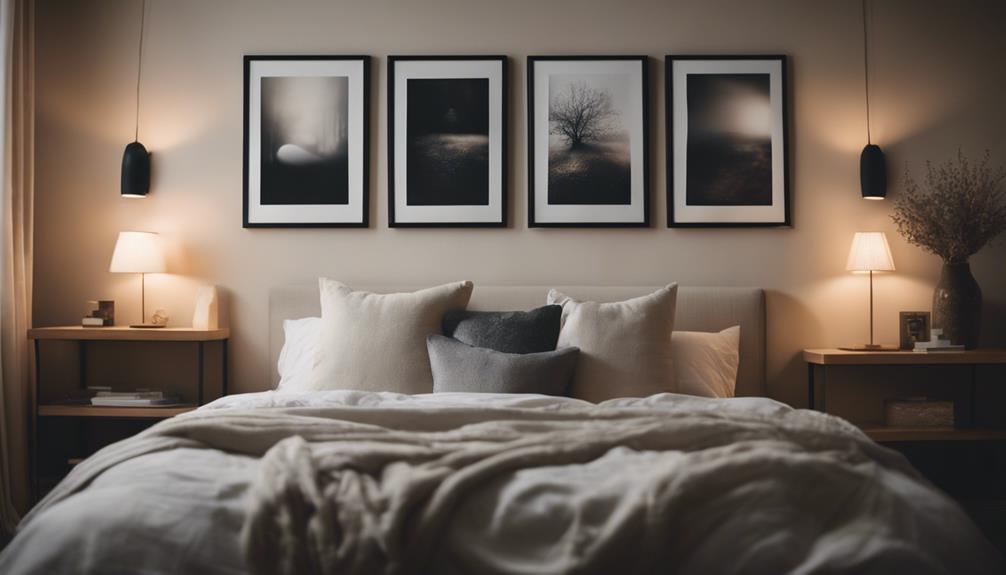 artful display of photographs