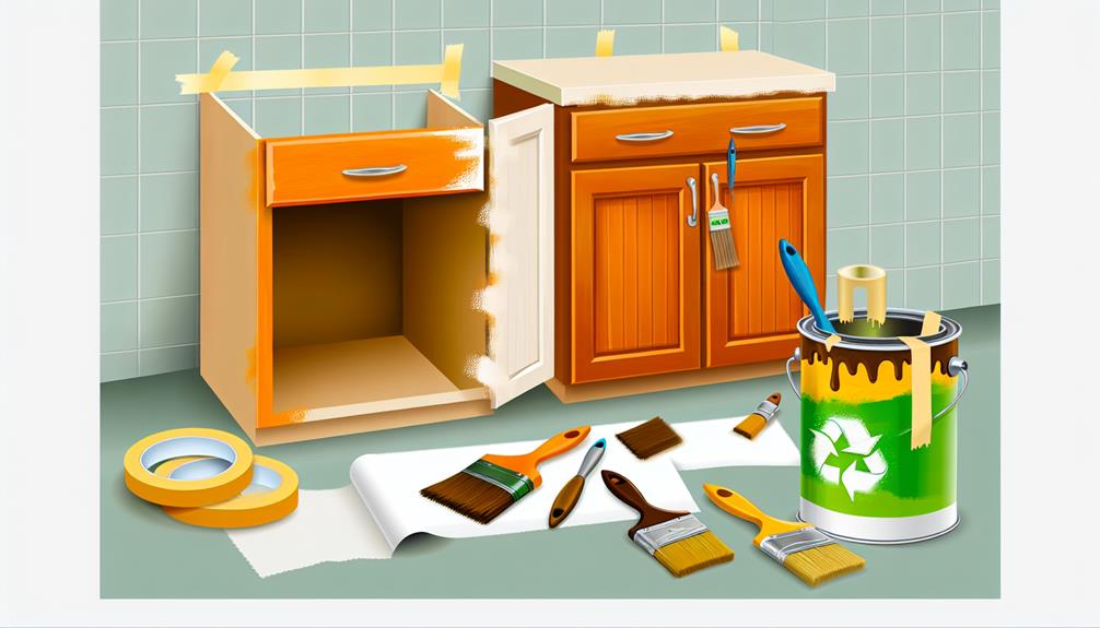 cabinet makeover with paint