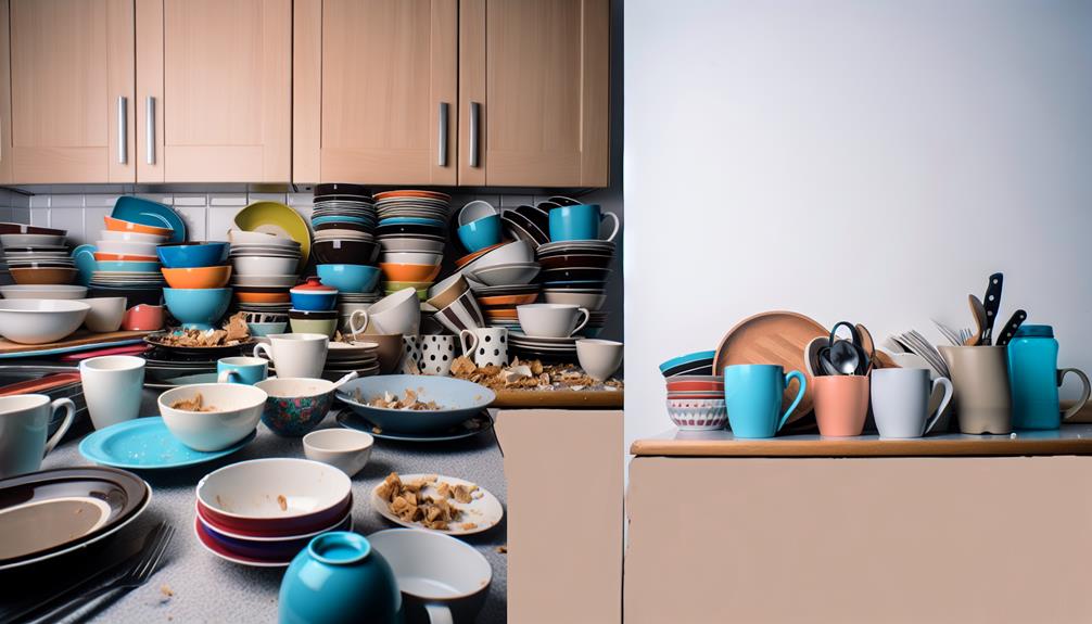 decluttering kitchen with care