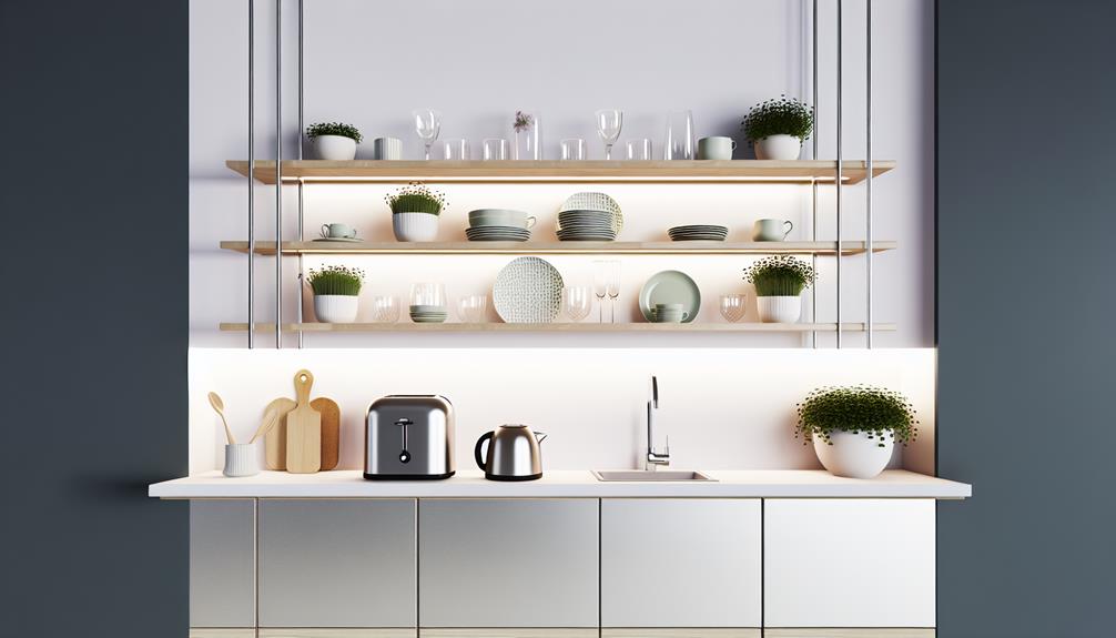 display items on shelves