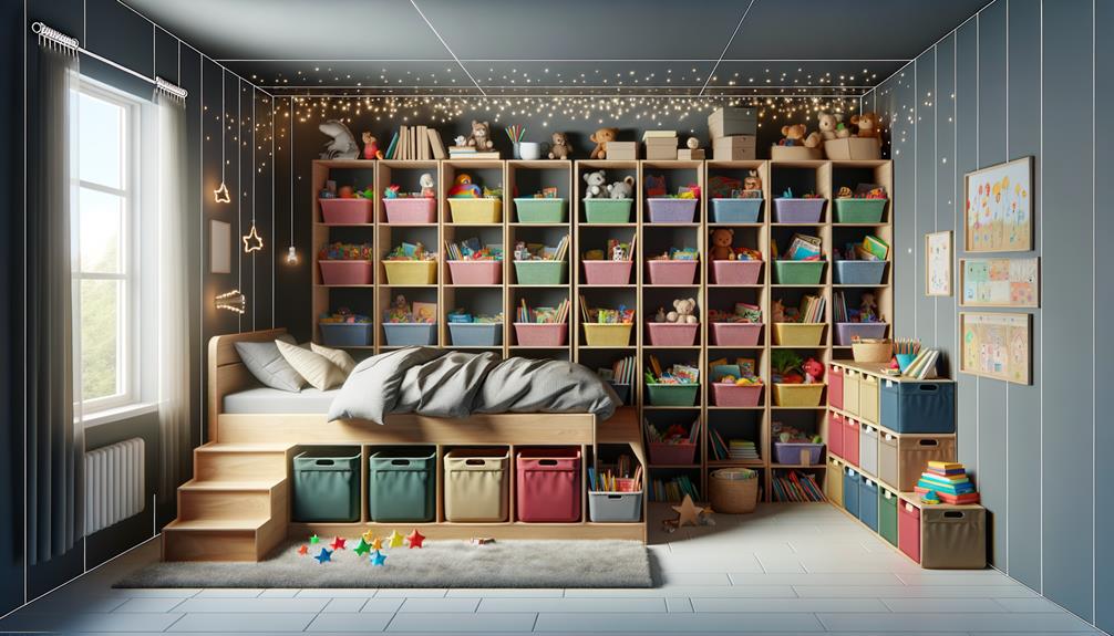 organizing with under bed storage