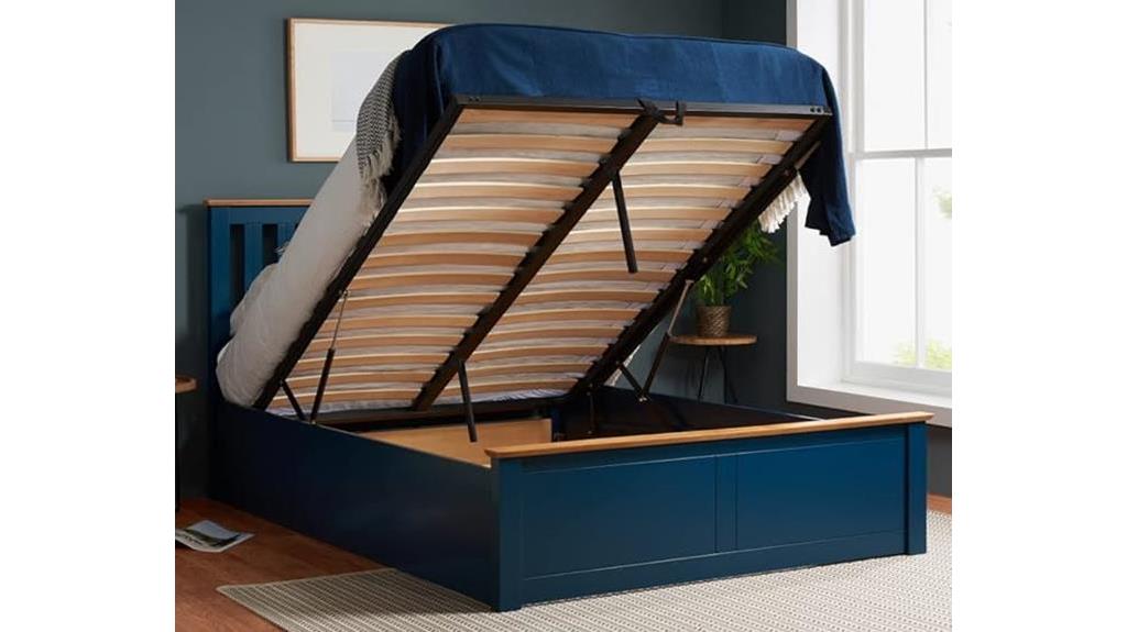 navy blue double ottoman